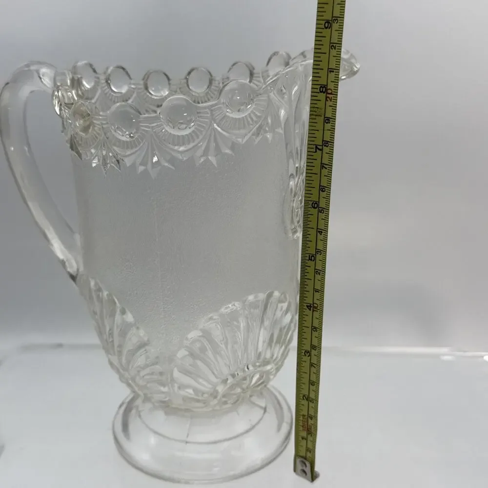 Antique Westmoreland Shell and Jewel (also known as Victor) pitcher. Art Deco ⬇️